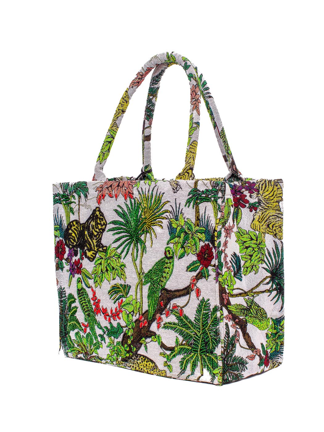 SHOPPING MULTICOLOR FOREST JACQUARD + RICAMI 100%CO MADE IN INDIA               